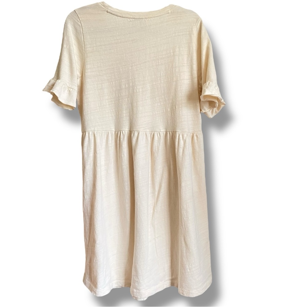 LOFT Cream Ruffle-Sleeve Mini Dress - Picture 4 of 9